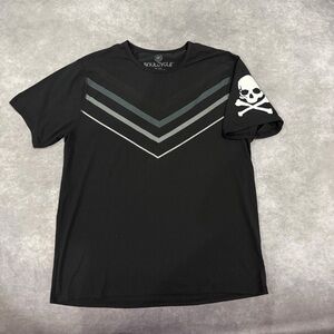 SoulCycle Men's Black Short-Sleeve Performance Tee with Chevron Stripe